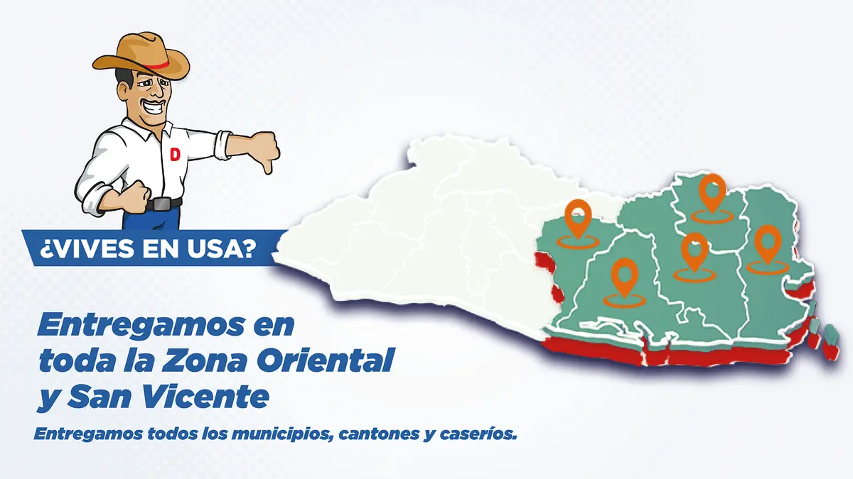 Entregas a domicilio en San Miguel, La Unión, Morazán, Usulután, San Vicente